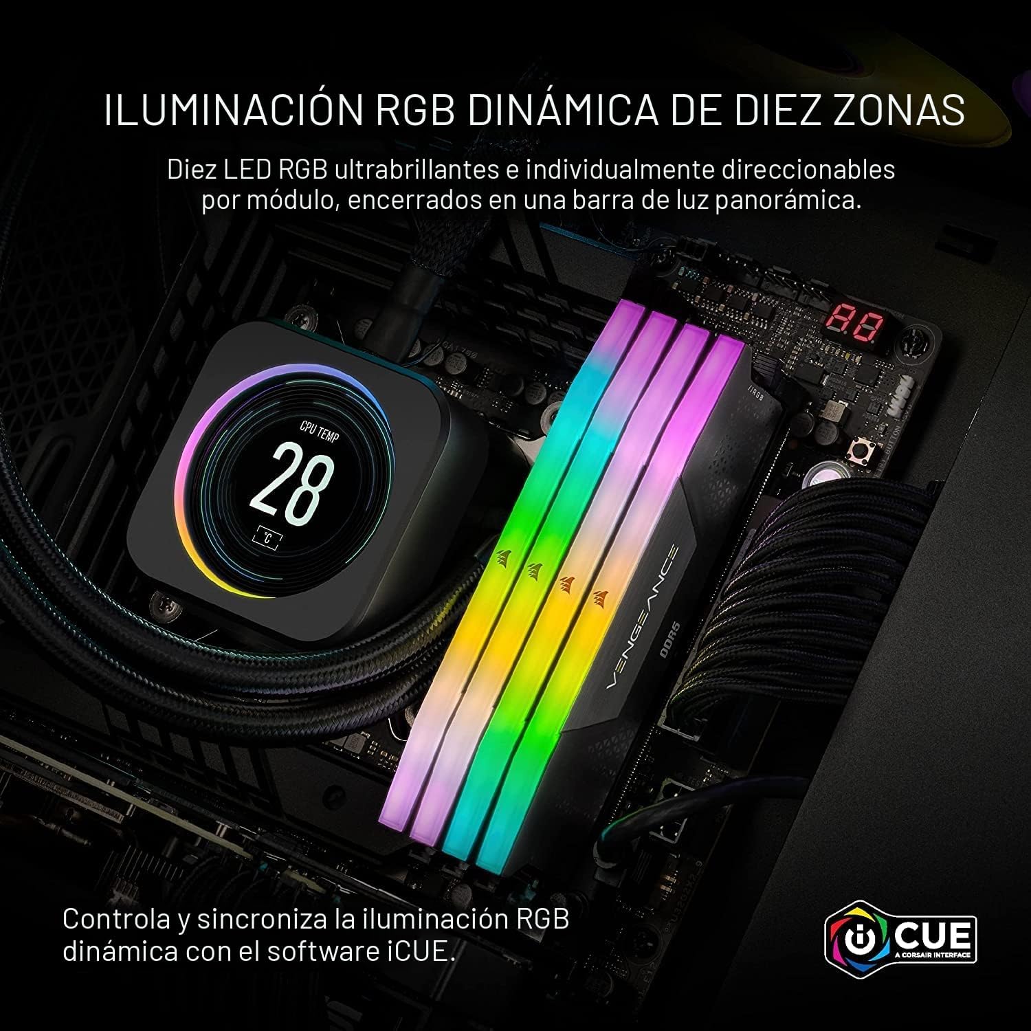 Memoria Ram Corsair Vengeance RGB DDR5 32GB (2x16)