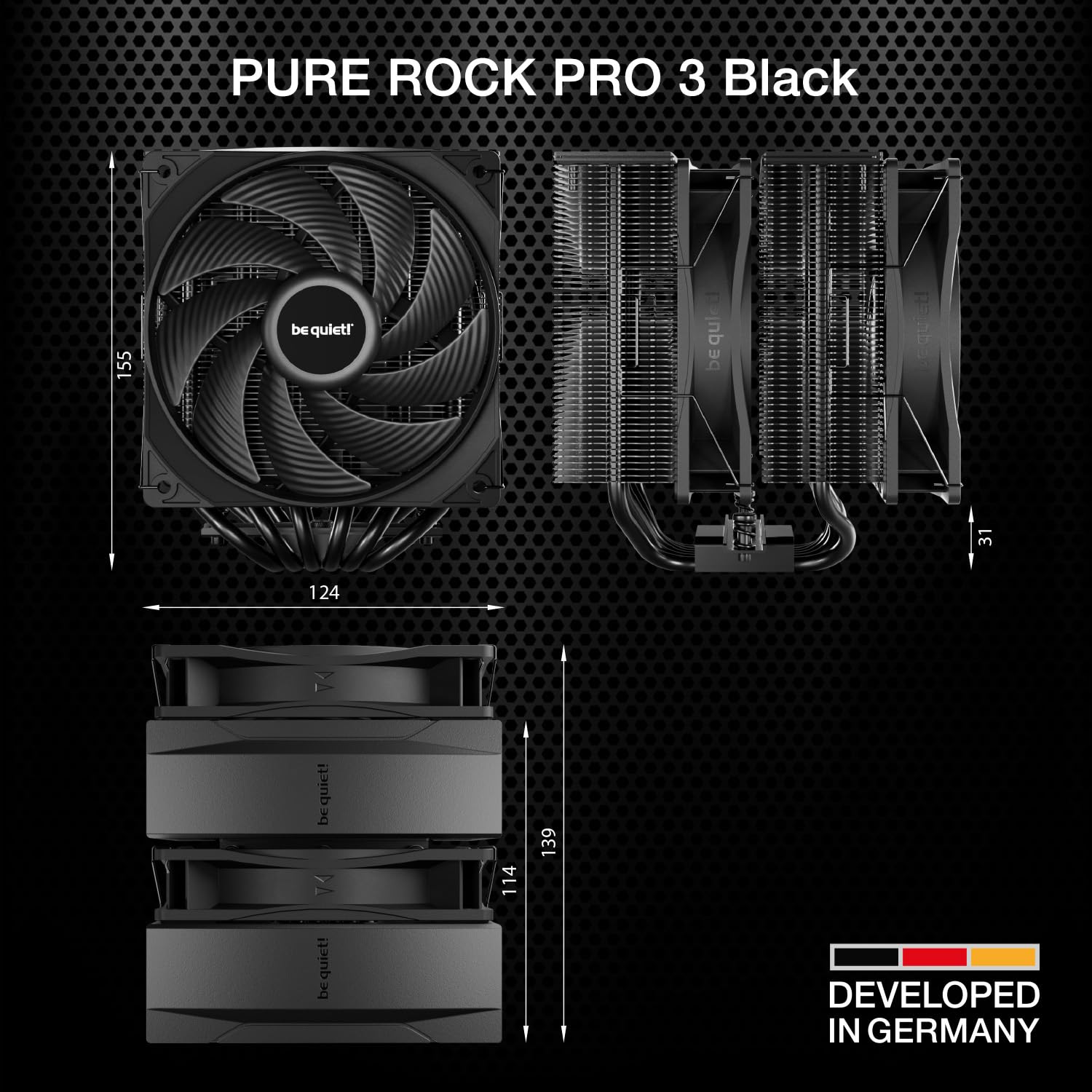 Cooler CPU be quiet! Pure Rock Pro 3